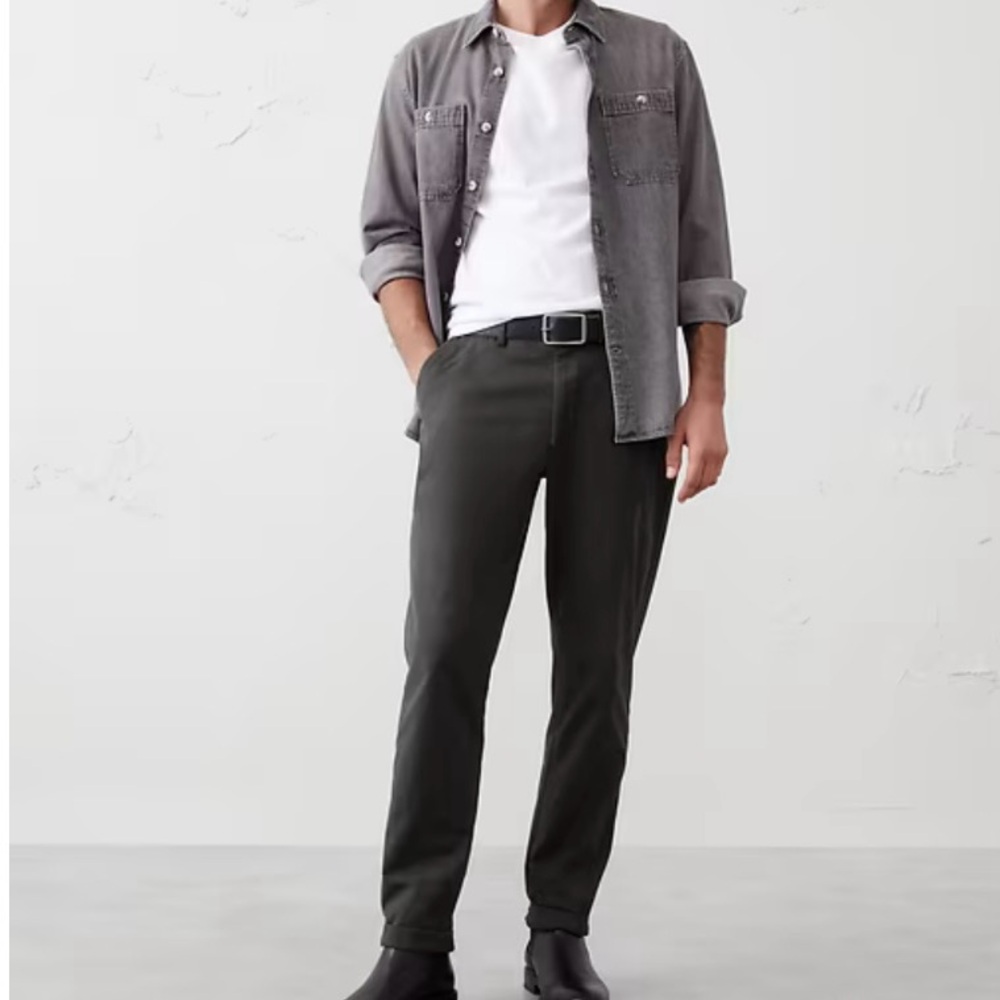 Banana Republic Mason Chino Slate Gray Pants